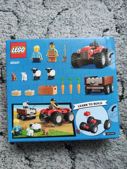 LEGO CITY Czerwony traktor z przyczepą i owcami