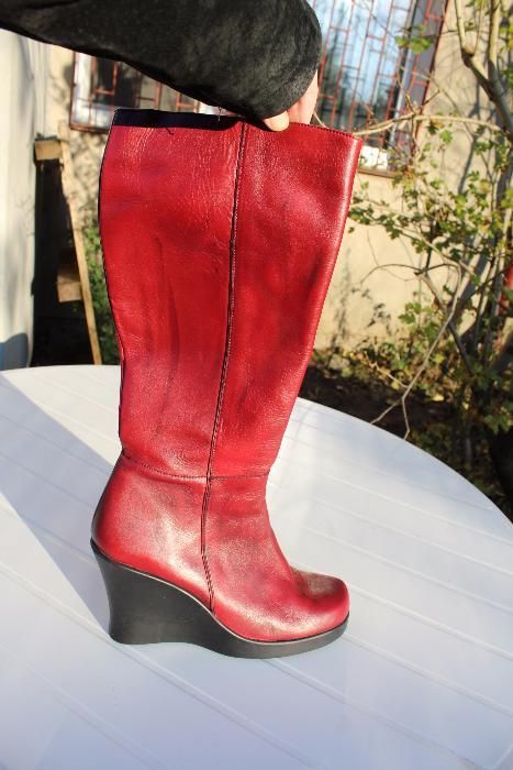 nowe kozaczki 42 = bordowo czerwone 27.5cm