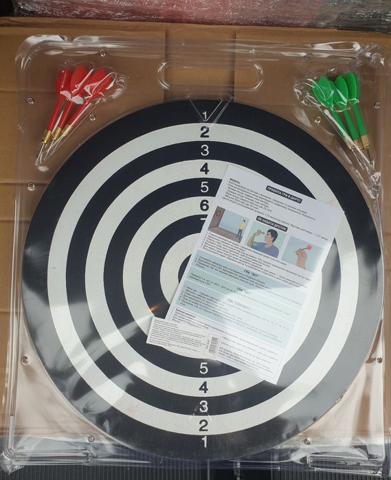 Дартс великий гра 40см максі 6 дротиків дарц