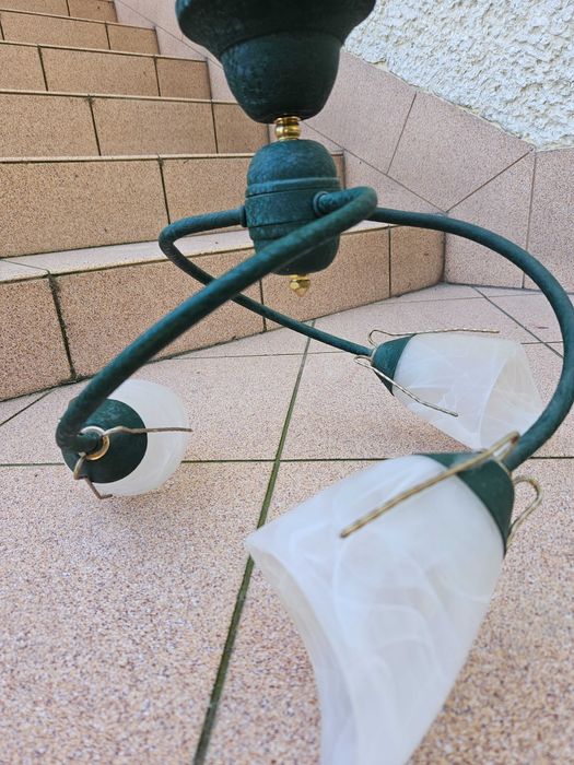 Zielona Lampa   wiszaca