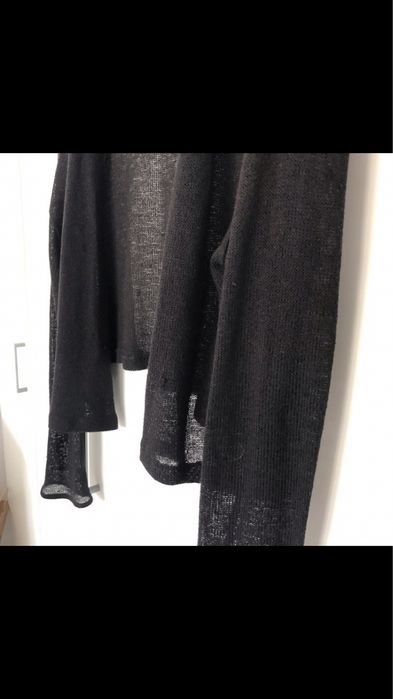 Sweter sweterek cienki siateczka czarny