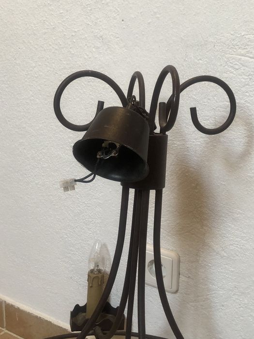 Candeeiro de tecto  ferro forjado