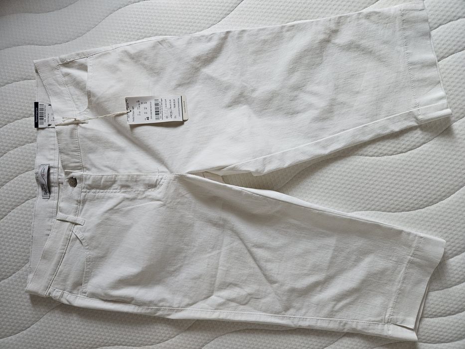 Nowe  białe spodnie 3/4 "rybaczki " świetne, rozmiar 46
