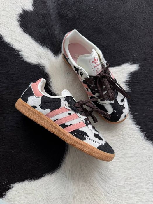 НОВИНКА! Adidas Samba Cow Print / Pink 36 37 38 39 40 41 адідас самба ков принт рожеві смужки