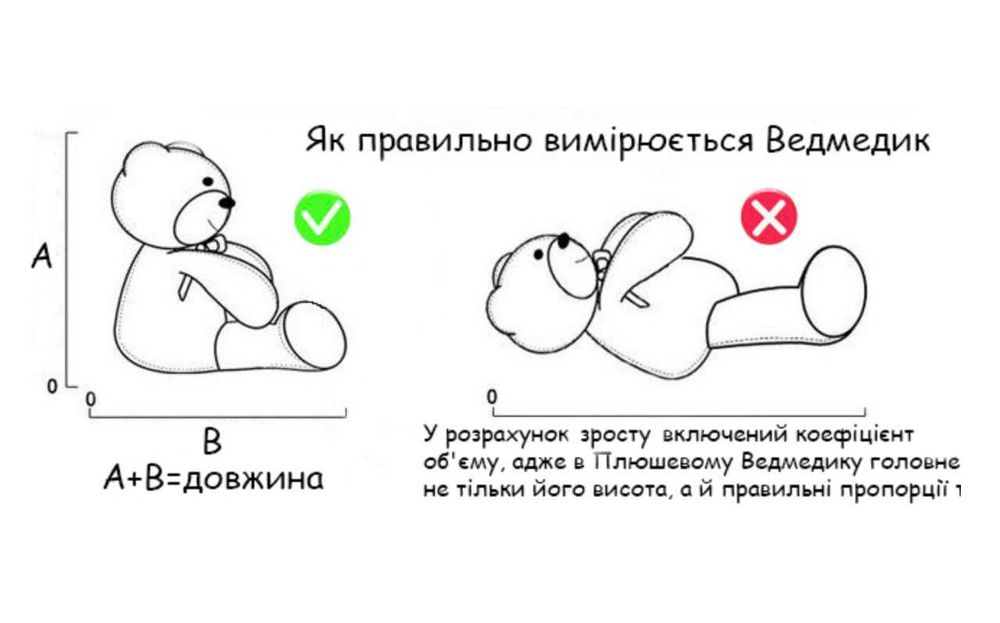 Великий м'який ведмедик Томмі 200 см Сірий