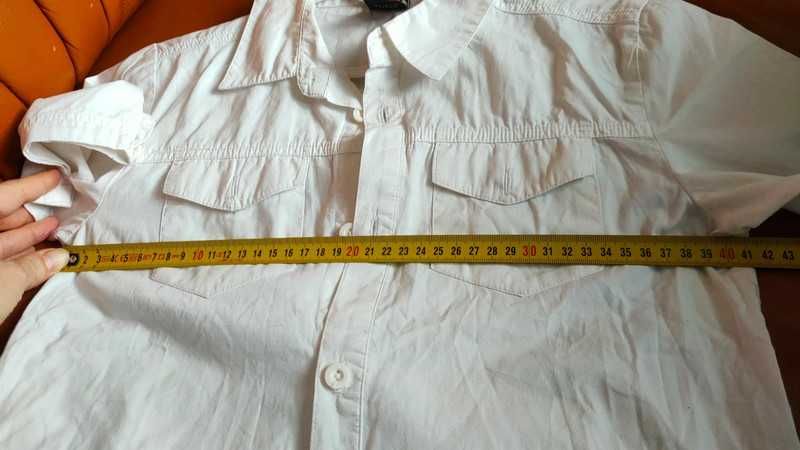 Biała koszula z krótkim rekawem Coccodrillo 122-128