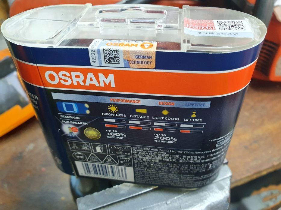 Żarówki h7 osram barwa żółta