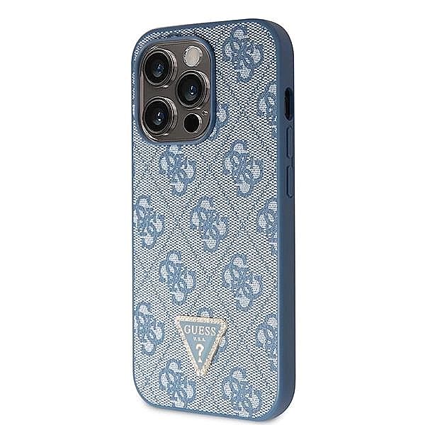 Etui Guess Crossbody 4G Metal Logo do iPhone 15 Pro - niebieskie