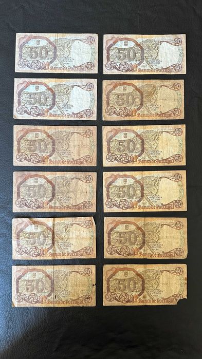 Lote 12 Notas - 50 Escudos - (1964)