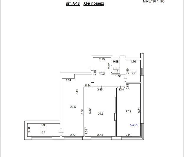 2-rooms apartment apartment by the address st. Linkolna (area 81,7 m²) - Atlanta.ua - photo 19