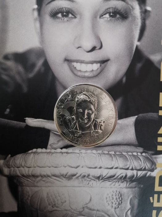 Moeda 10€ prata Joséphine Baker