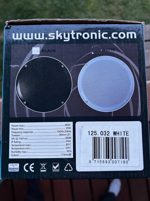 Głośniki wodoodporne nowe komplety Skytronic 125.032