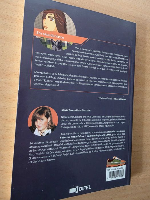 Livro infantojuvenil "Em Casa do Vasco" de Maria Teresa Maia Gonzalez