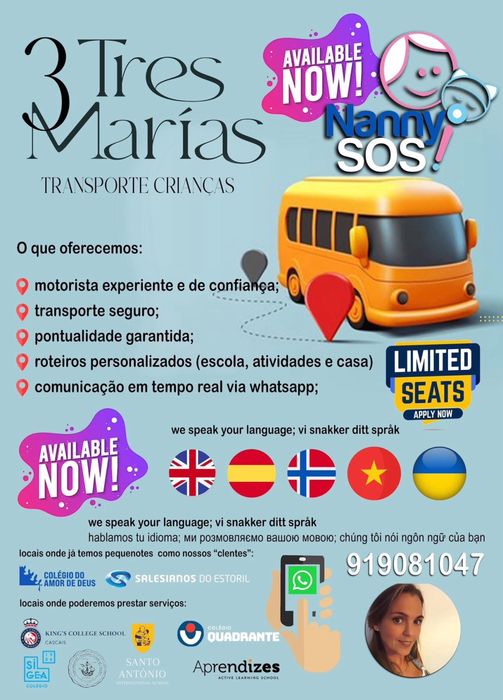 Transporte Crianças em Cascais