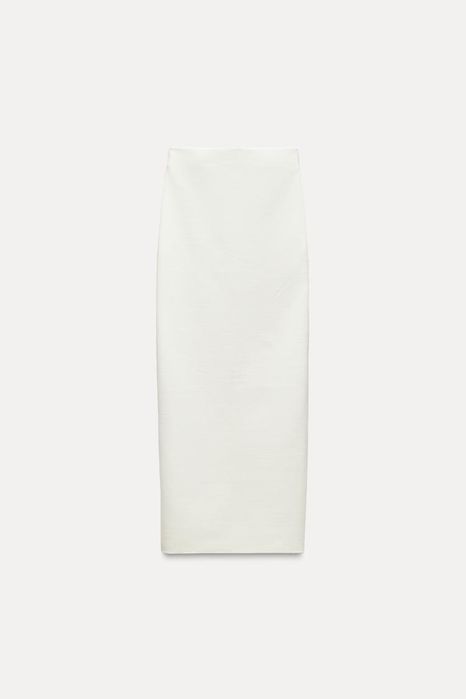 Тепла спідниця міді з розрізом Zara