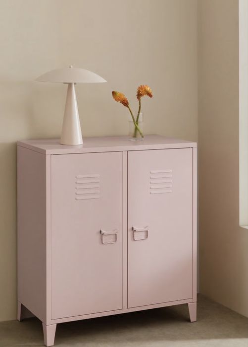 Aparador armário 80×40 cm com 2 portas em aço Pohpli
