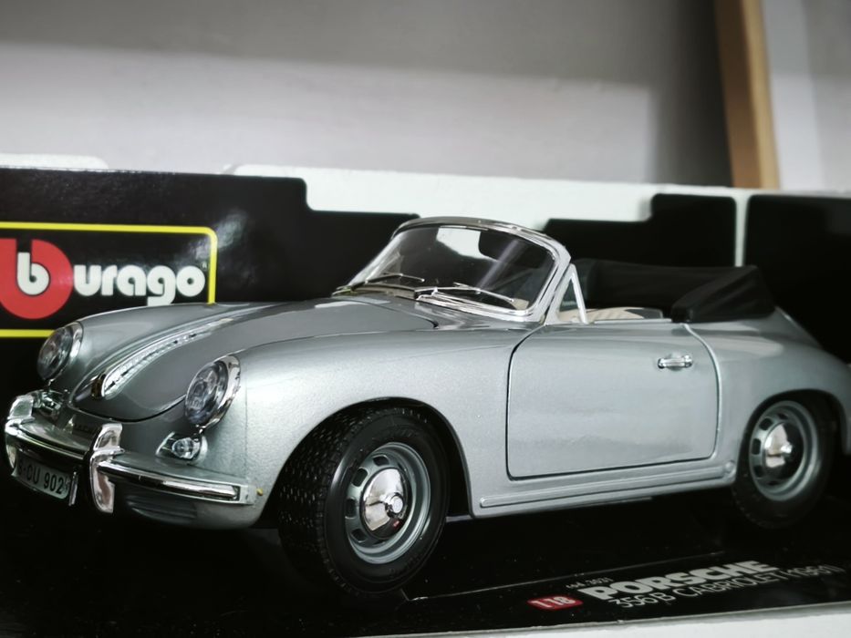 Porsche 356B Cabriolet Модель Bburago 1:18  (1961) – у коробці ! Як нова ! Зроблено у Італії !