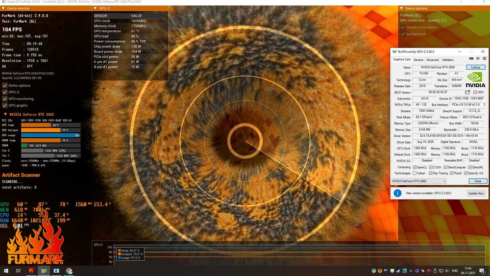 ASUS GeForce ROG STRIX RTX 2060 Gaming СУПЕР СТАН Видео тесты, докази.