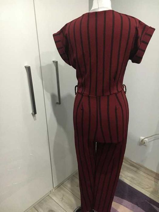 boohoo elegancki kombinezon w paski 36