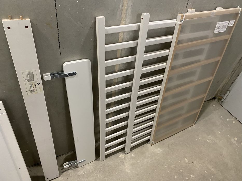 Lożeczko 120x60 ikea + barierka + materac