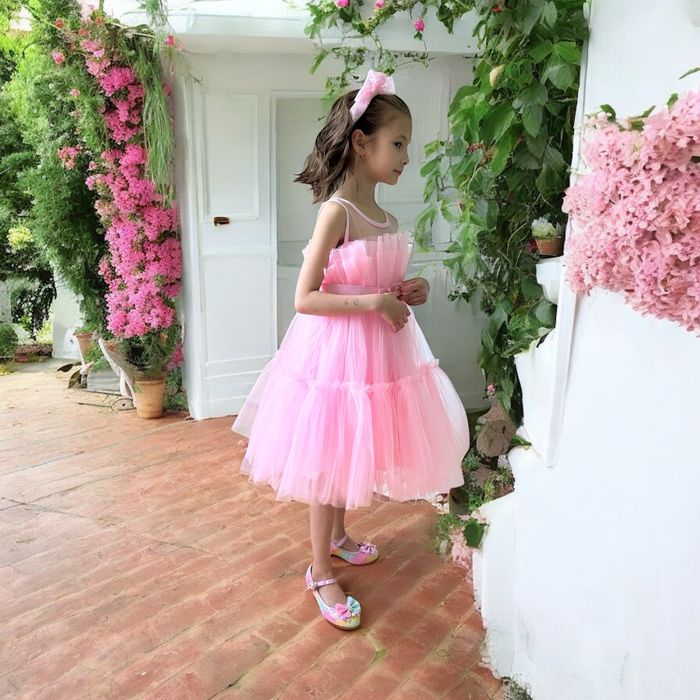 Сукня дитяча рожева пишна платье детское 74 80 110 116 120 122 плаття