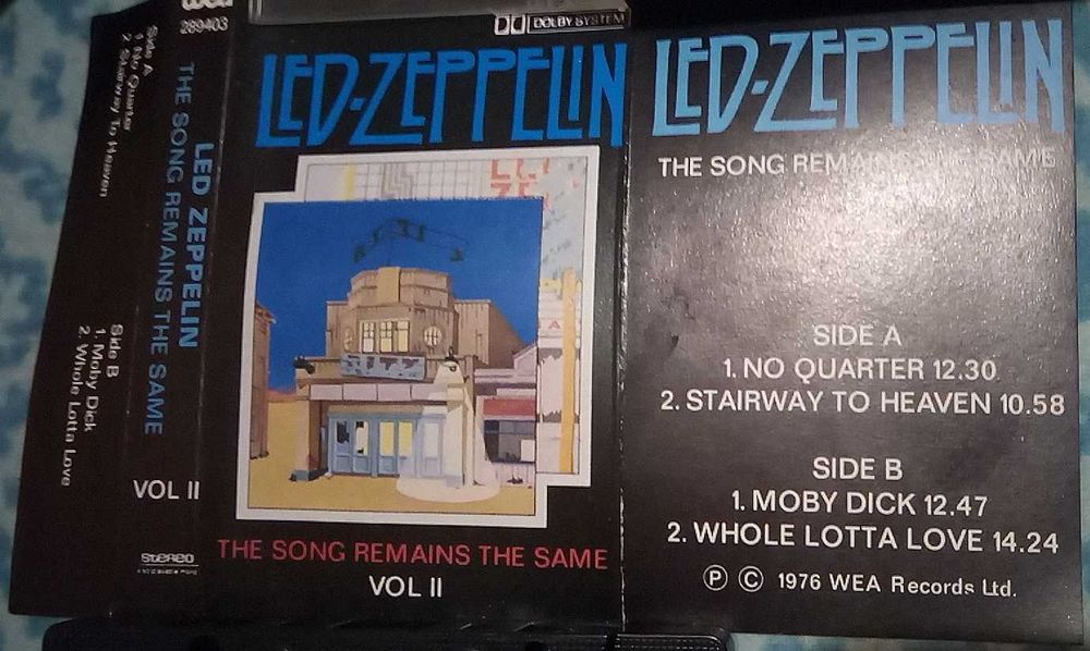 Led Zeppelin The Song Remains The Same vol I i II - MC VEA Records Ltd