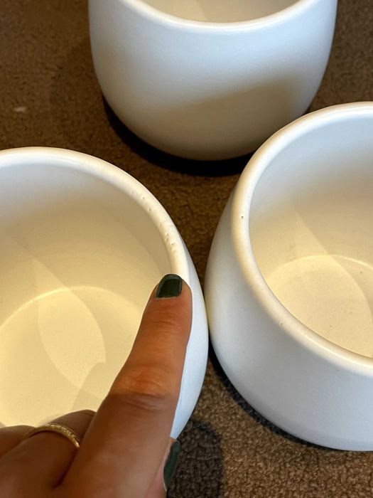 Conjunto 4 vasos brancos