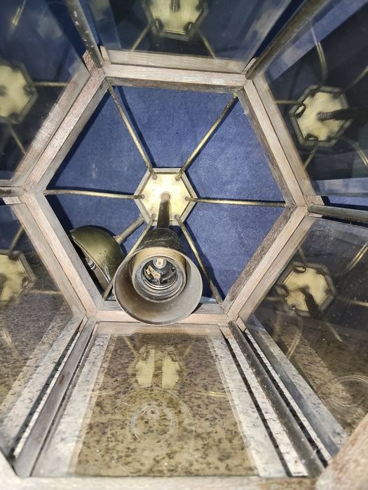 Luminária Pendente Rústica Vintage em Madeira e Metal