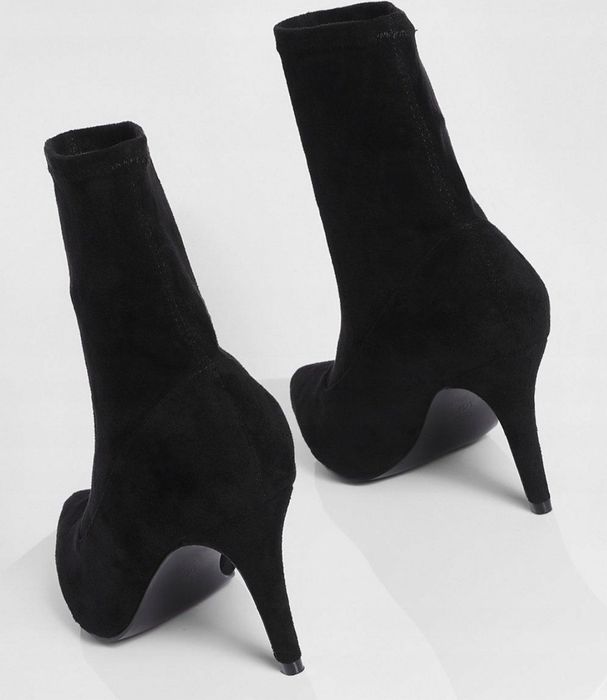 Botki#skarpetowe#Boohoo#zamsz#nowe#sexy