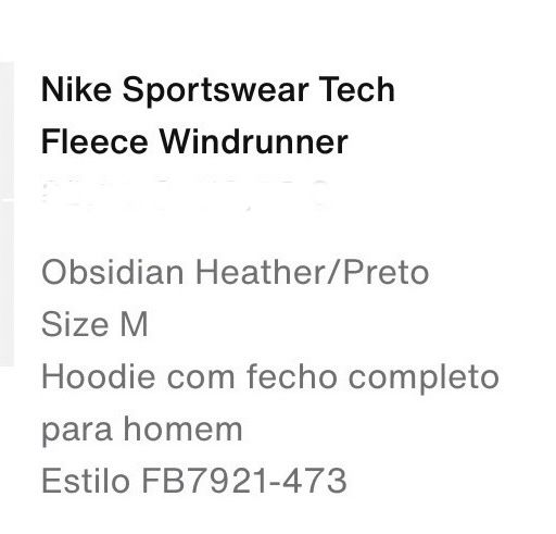 Nike sportwear tech fleece windrunner original fotografia com compra