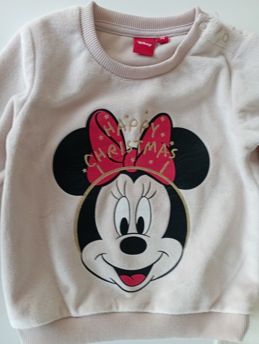 Bluza myszka mini róż ubranka dla dziewczynki dzieciece róż. 74