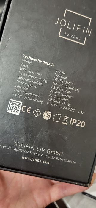 Фрезер для маникюра аккумуляторный Германия