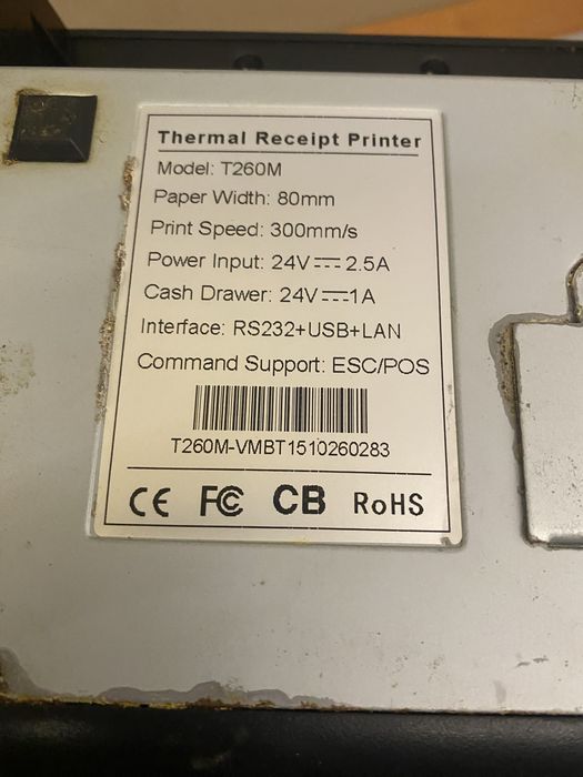 Drukarka paragonowa termiczna NPOS T260M Thermal