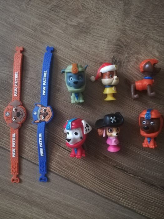 Psi Patrol figurka 6szt+2 opaski kpl.