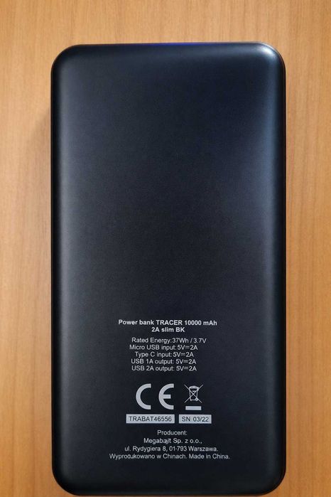 Павербанк Power Bank Tracer 10000мАч Чорний