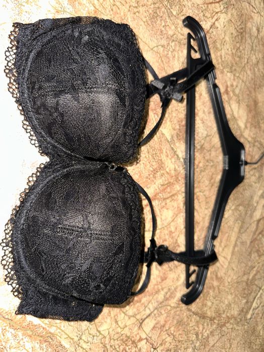 Черный ажурный лифчик бюстргастер 70/75 В