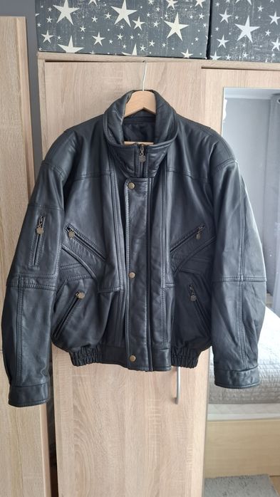 Kurtka męska skórzana z PRL-u