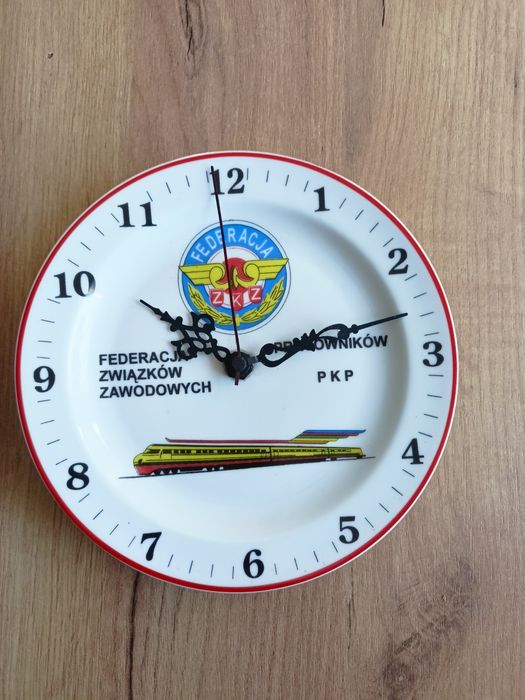 Unikatowy Zegar ścienny PKP – Federacja Związków Zawodowych Pracowników PKP