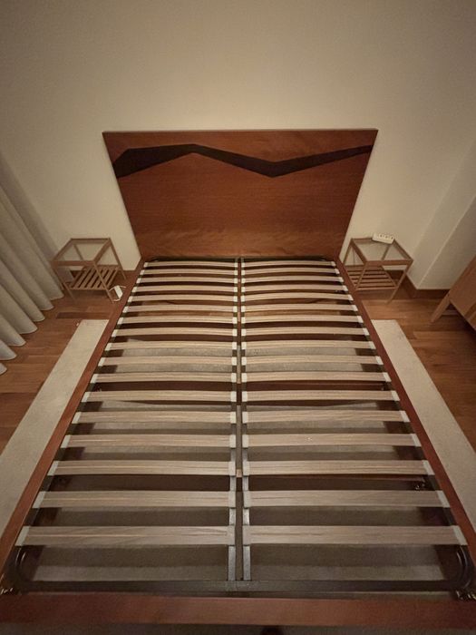 Cama 160x200 com estrado e colchao