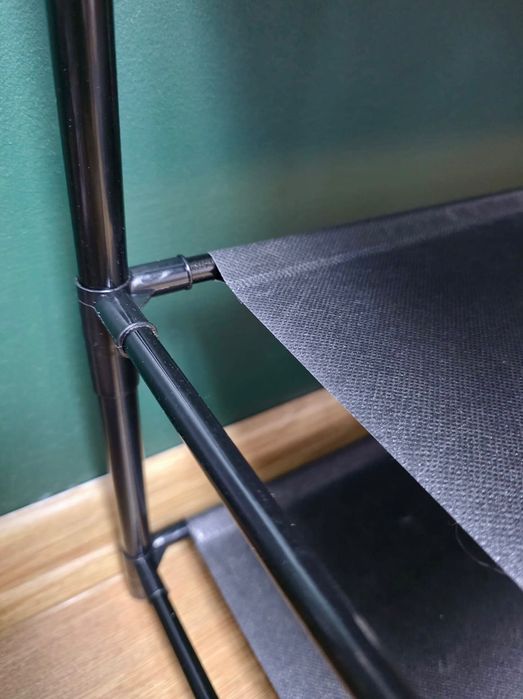 Nowy metalowy wieszak stojący loft do przedpokoju z półkami