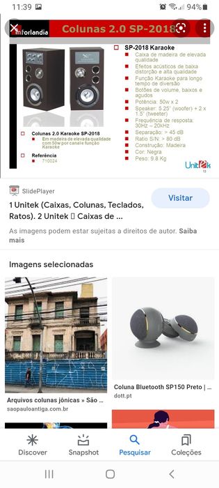 Colunas 2.0 sp 2018