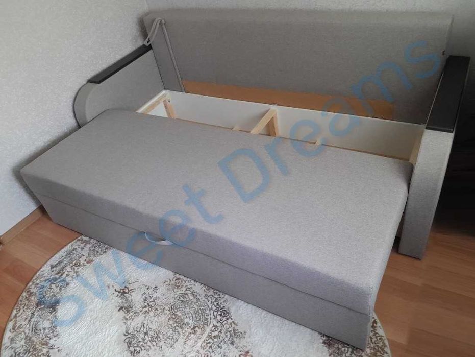 Диван - кровать Беспружинный " СОЛО - cрерый " / С.М. 140 х 190
