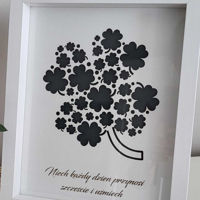 Obraz, koperta na pieniądze urodziny, okazje, jubileusz koniczyna