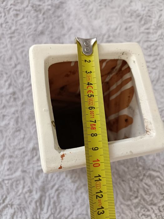 Flakon / wazon biało srebrny