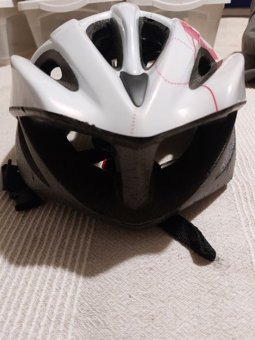 Capacete ciclismo Feminino Decathlon + luvas