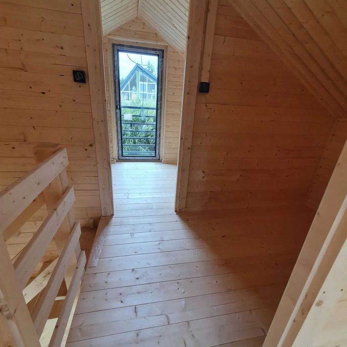 Drewniany domek letniskowy Horyzont 65 + 21 m2 - ROD, ośrodek wypoczyn