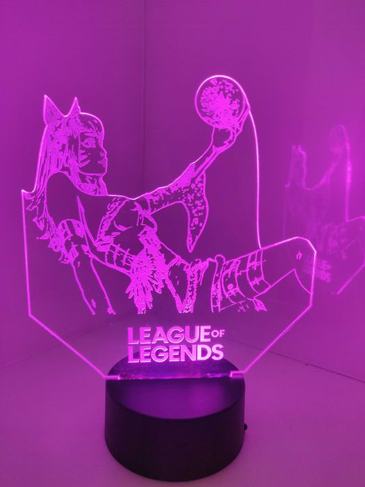 AHRI League of Legends Lampka nocna LED na pilota, PREZENT DLA GRACZA