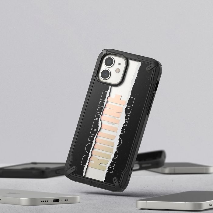 Ringke Fusion X Design etui pokrowiec z ramką iPhone 12 mini czarny