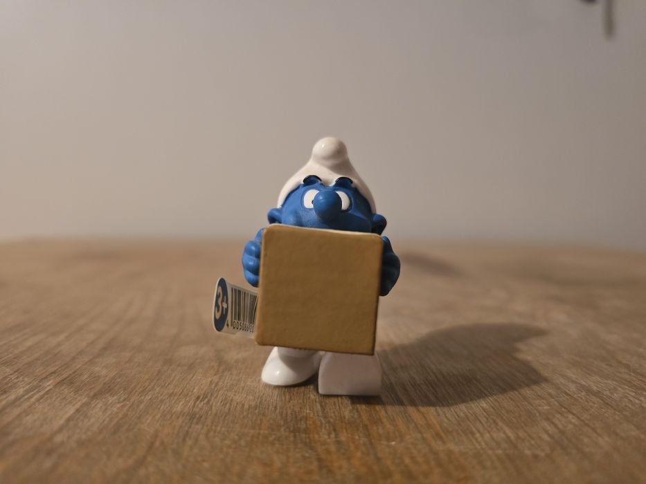 Schleich smerf smurf magazynier logistyka figurka model wycofany z 2014 r.