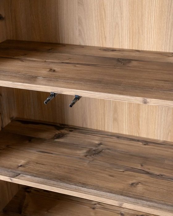 Witryna przeszklona wysoka do salonu 79,5 × 40 × 206,4 cm